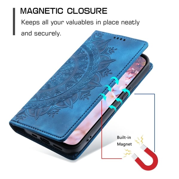 For Samsung Galaxy S25 Lommebok Deksel Shell Mandala Blomstermønster