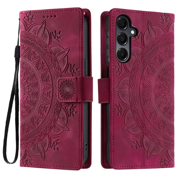 For Samsung Galaxy A26 Lommebok Deksel Shell Mandala Blomstermønster