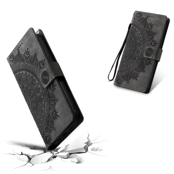 For Samsung Galaxy S25 Ultra Lommebok Deksel Shell Mandala Blomstermønster