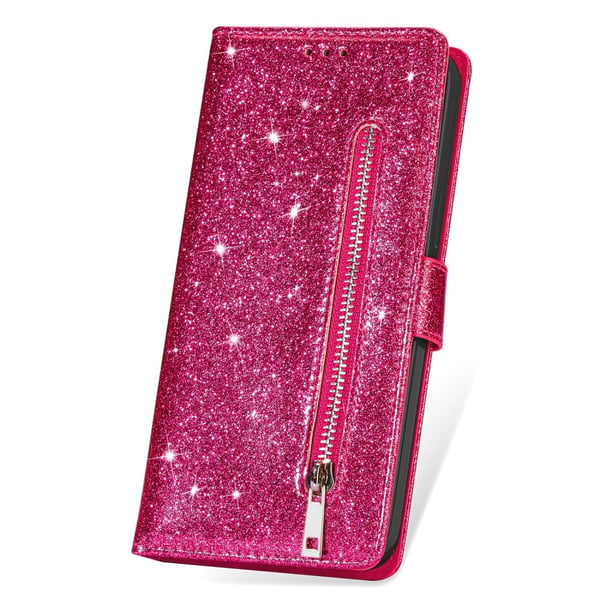 For Samsung Galaxy S25 Ultra Stående Glitterdeksel med Glidelåslomme