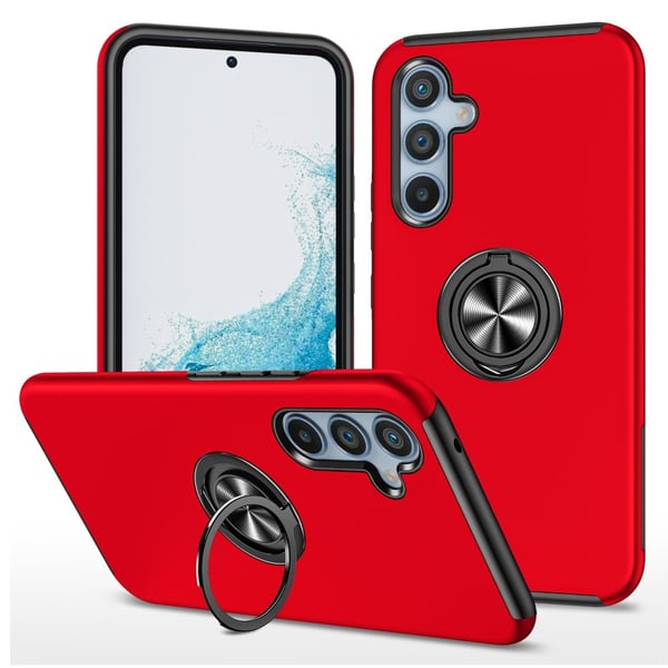 Til Samsung Galaxy A26 5G Hybrid Deksel med Roterbar Ringholder