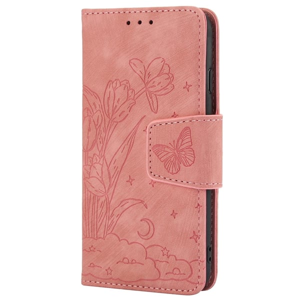 Til iPhone 17e / 16e Etui Sommerfugl Blomst Ridsefast Telefoncover