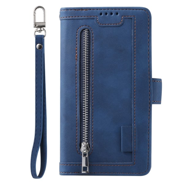 Til Google Pixel 9A Etui med Lynlåslomme og 9 Kortlommer