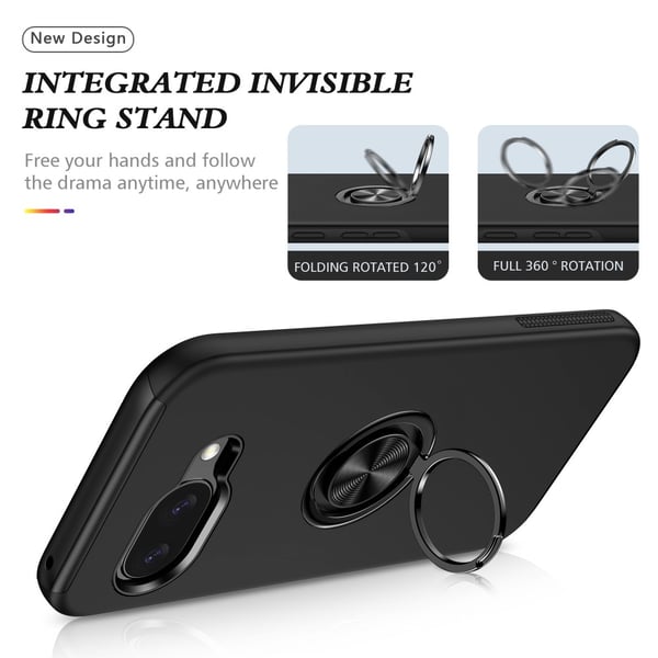 For Pixel 9A Hybrid Deksel med Fingerring