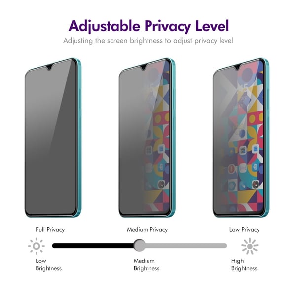 For Samsung Galaxy A26 5G 2 stk. personvern 28-graders anti-spion herdet glass