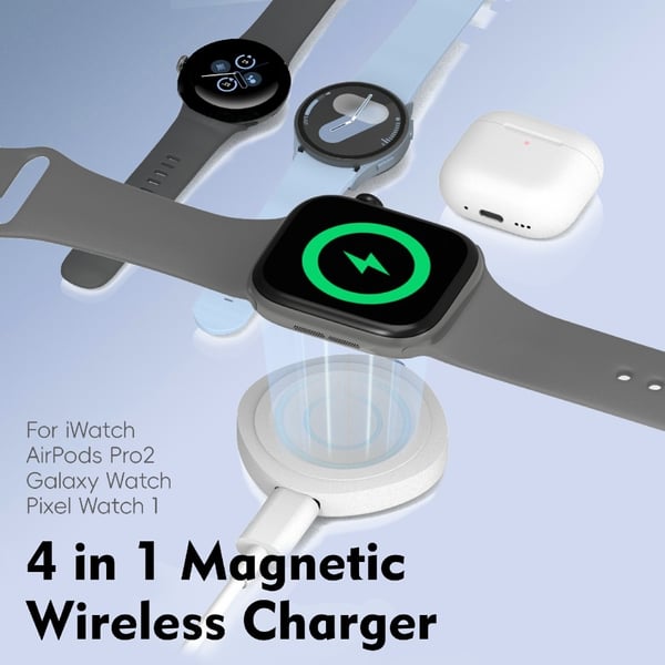 Trådløs lader for A Watch AirPods Samsung Galaxy Watch Google Pixel Watch