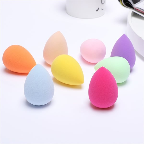2 stk Makeup Sponge Blender Teardrop Beauty Egg Cleansing Puff Skin Care - Svart