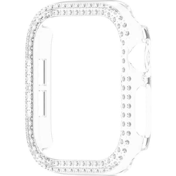 For A Watch Series 10 42mm Case Cover Frame Bling Rhinestone Decor - Gjennomsiktig