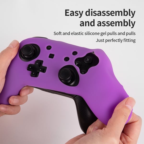 Kompatibel med Nintendo Switch Pro Controller Case Silikone - Hvid