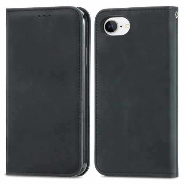 For iPhone 17e / 16e deksel med kortholder magnetisk absorberende telefondeksel - Svart
