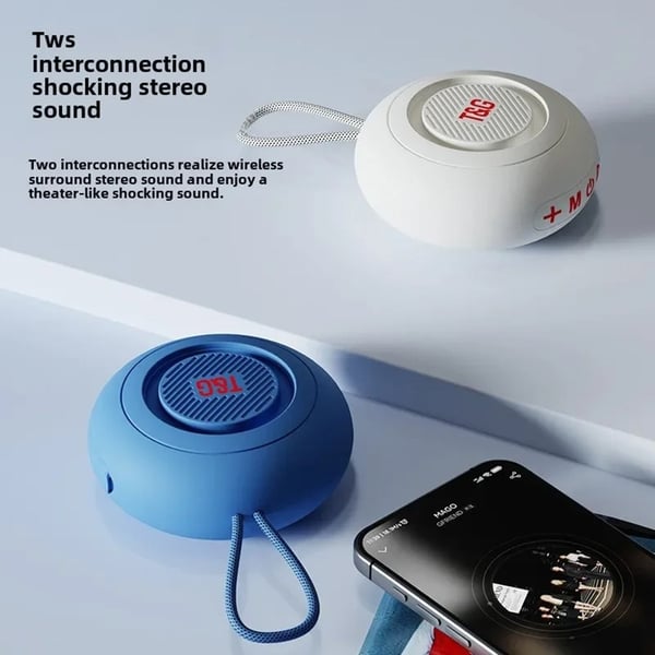 Vanntett sugekopp på badet Bluetooth-høyttaler trådløs støtter minnekort - Grå