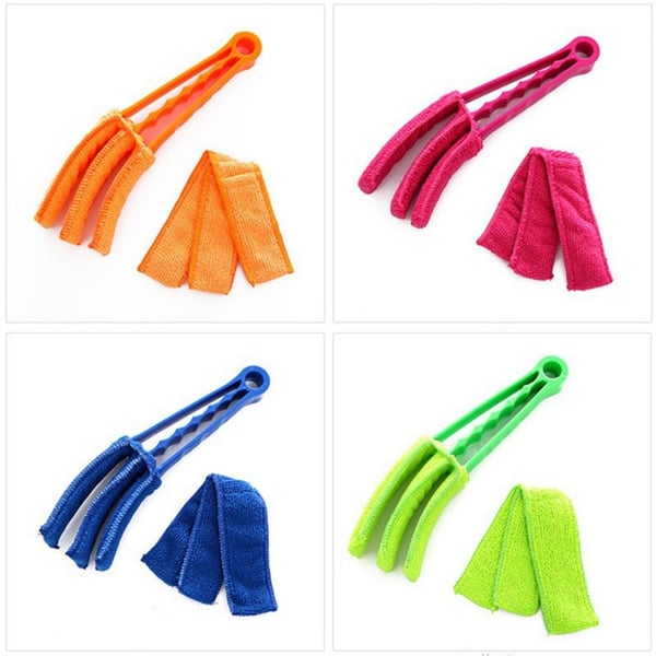Rengjøring Air Conditioning Grille Brush Vaskbar Vent Duster med 2 tilleggsutstyr