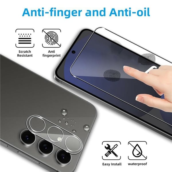2 stk for Samsung Galaxy A26 5G skjermbeskytter i herdet glass med kameralinsebeskytter