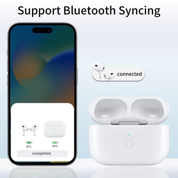 Til AirPods Pro 2 / Pro opladningsetui Indbygget 680mAh batteri trådløs opladning