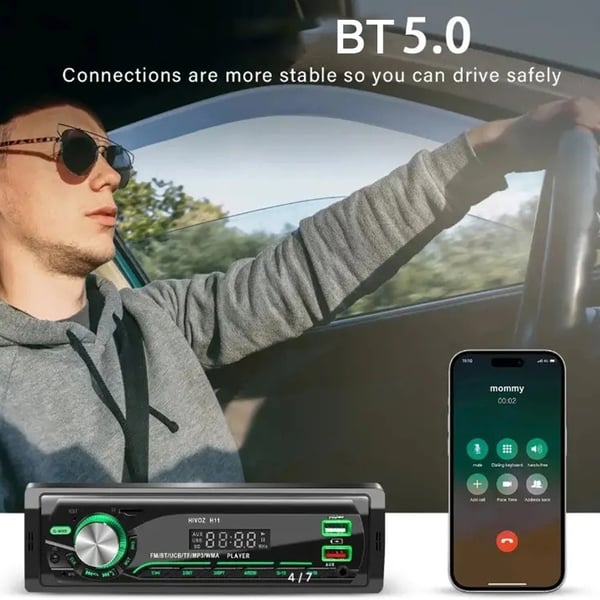 Bilstereo MP3-afspiller Bluetooth FM-radio Bilstereosystem TF-kort U Disk