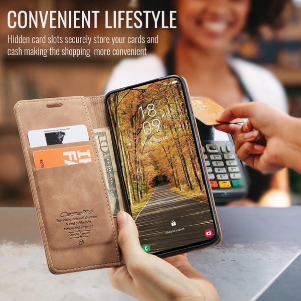 CASEME Retro Lompakkokotelo Samsung Galaxy S25 Edge