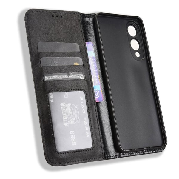 Til Samsung Galaxy S25 Edge Stand Phone Case Fuld Protection Pung Cover - Sort