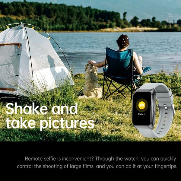 Smartklokke med Bluetooth-samtale Helsemonitor Fitnesstracker Smartklokke - Rød