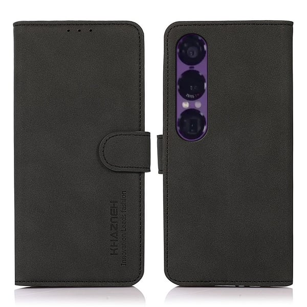 KHAZNEH Sony Xperia 1 VII Case lompakkokotelolle Shell Phone Case - musta
