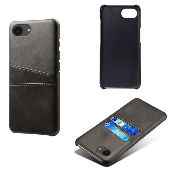 KSQ Deksel med kortplass for iPhone 17e / 16e Svart