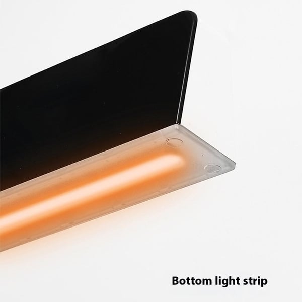 LED-klokke digital vekkerklokke stor skjerm dato temperatur vekkerklokke - svart med blått lys