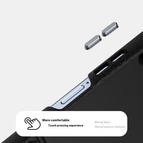 ABEEL For Samsung Galaxy Z Flip7 5G Deksel PC + Aluminiumlegering + PU-Lær