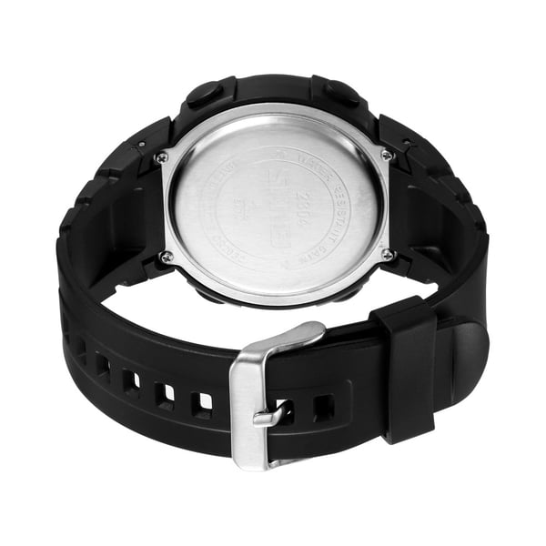SKMEI digital elektronisk armbåndsur klokke dobbel tid - Svart-hvitt