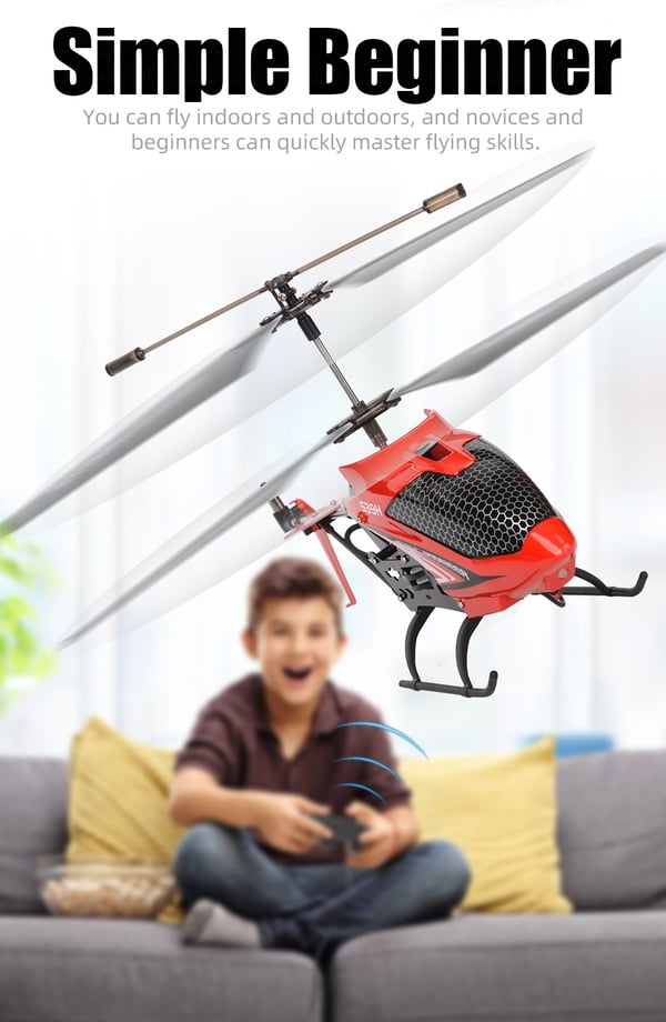 Radiostyrt helikopter Smart høydehold RC 2.4G trådløs legering 2 batterier