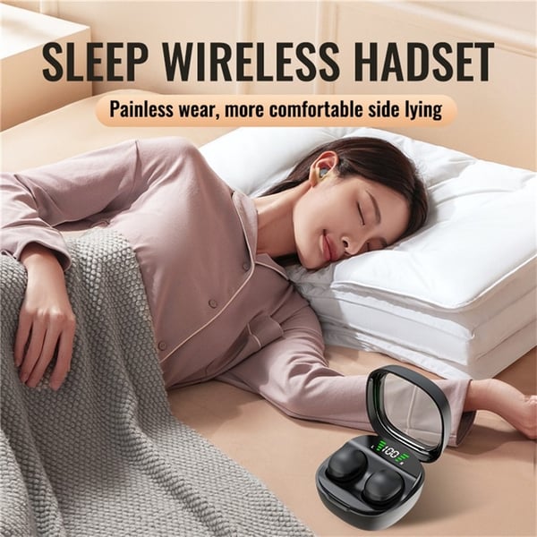 Trådløse hovedtelefoner In-Ear HiFi Stereolyd Bluetooth -Sleep HD Baslyd - Sort