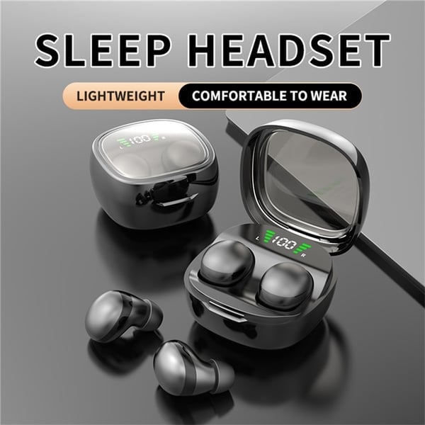 Trådløse hovedtelefoner In-Ear HiFi Stereolyd Bluetooth -Sleep HD Baslyd - Sort