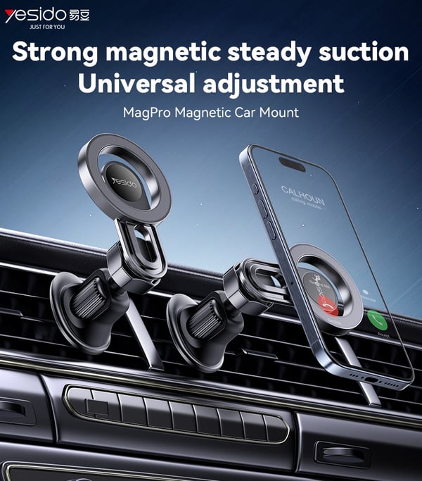 YESIDO Mobilholder Magnetisk Telefonholder Bil Kompatibel med MagSafe
