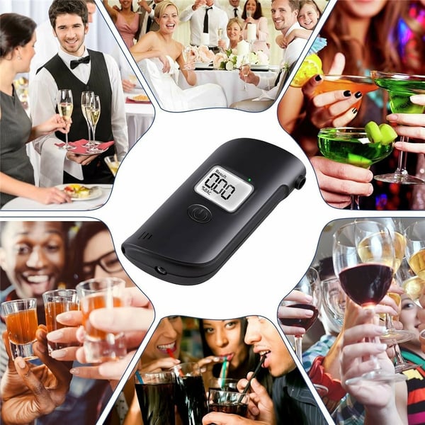 MR689 Alkoholmåler Alkoholtester Høypresisjons BAC-detektor Hvit LED-lys