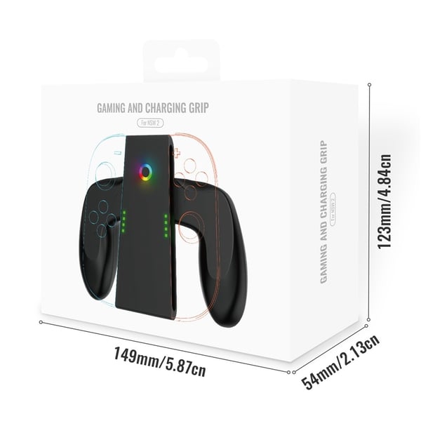 Kompatibel med Nintendo Switch 2 Joy-Con ladegrep med dobbel ladedokk