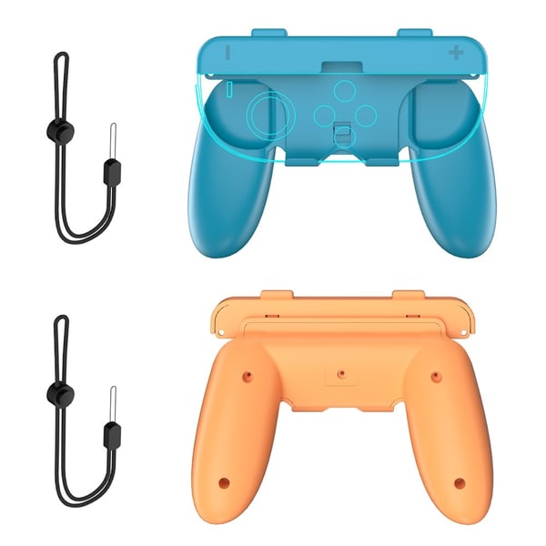 Kompatibel med Nintendo Switch 2 Joy-Con-kontrollergrepsett skallveske - blå + rød