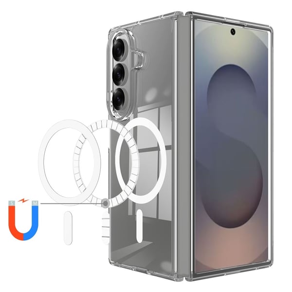 For Samsung Galaxy Z Fold7 5G Telefondeksel Kompatibelt med MagSafe TPU+Akryl Bakdeksel