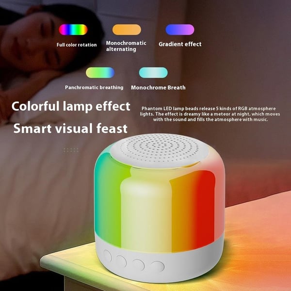 Kaiutin Bluetooth Stereo Surround Langaton Mini Subwoofer RGB-valolla - Valkoinen