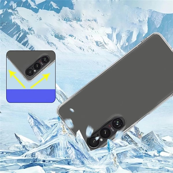 For Sony Xperia 1 VII Klar TPU Anti-Ripe Telefon Cover + 2.5D Buet Kant Skjermbeskytter