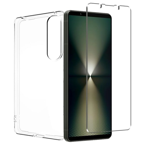 Til Sony Xperia 1 VII Klar TPU Anti-Ridse Telefon Cover + 2.5D Buekant Skærmbeskyttelse