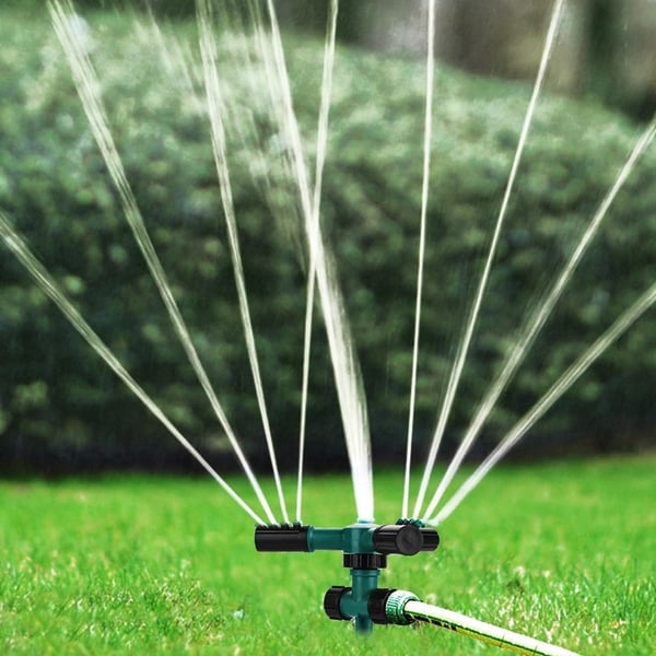 Vannsprinkler 360-graders roterende 3-arms plenvanningssystem