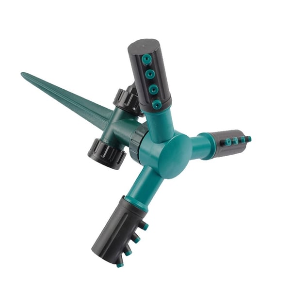 Vannsprinkler 360-graders roterende 3-arms plenvanningssystem