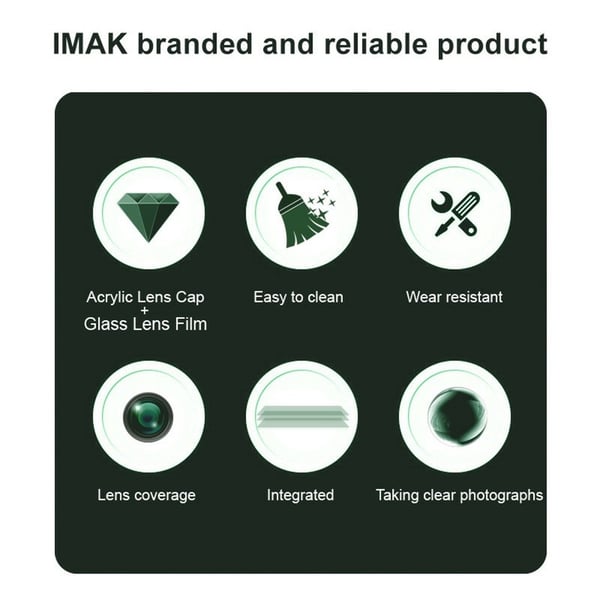 IMAK til Redmi Note 14 Pro 5G kameralinsedeksel i herdet glass linsefilm