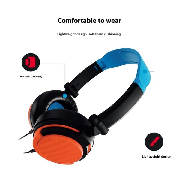 For PS5 Nintendo Switch OLED XBOX PC Gaming Headset Kablede Hodetelefoner med Mikrofon