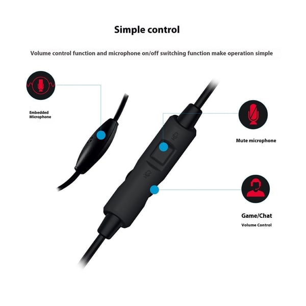 For PS5 Nintendo Switch OLED XBOX PC Gaming Headset Kablede Hodetelefoner med Mikrofon