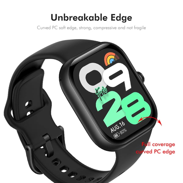 Til Xiaomi Redmi Watch Move 2stk Skjermbeskytter ENKAY 3D Buet PC + PMMA Ulraklar Film - Svart