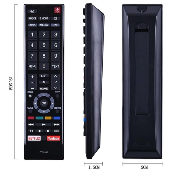 Udskiftning af fjernbetjening til CT-8547 til Toshiba TV