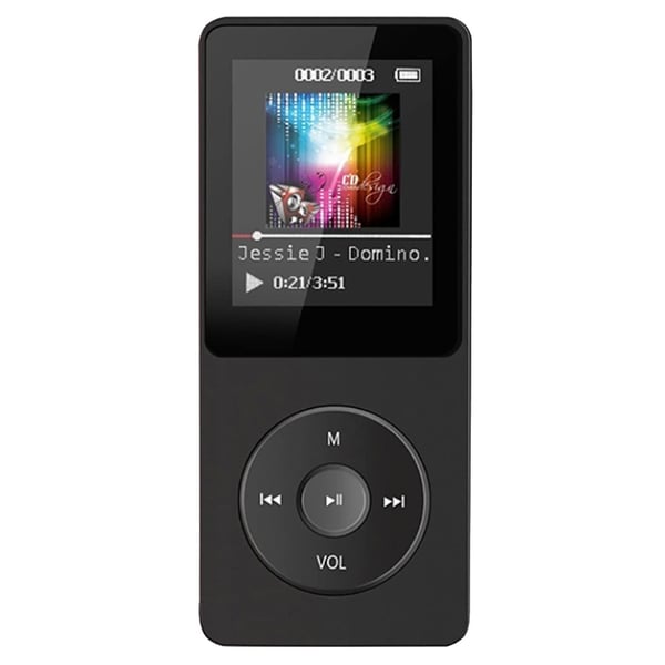 T1 1,8" skjerm MP4-musikkspiller Bluetooth E-bok FM-radio (inkl. 64 GB minnekort)