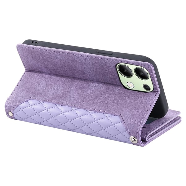 Til Xiaomi Redmi 15C Zipper Wallet Case Rhombus Telefoncover