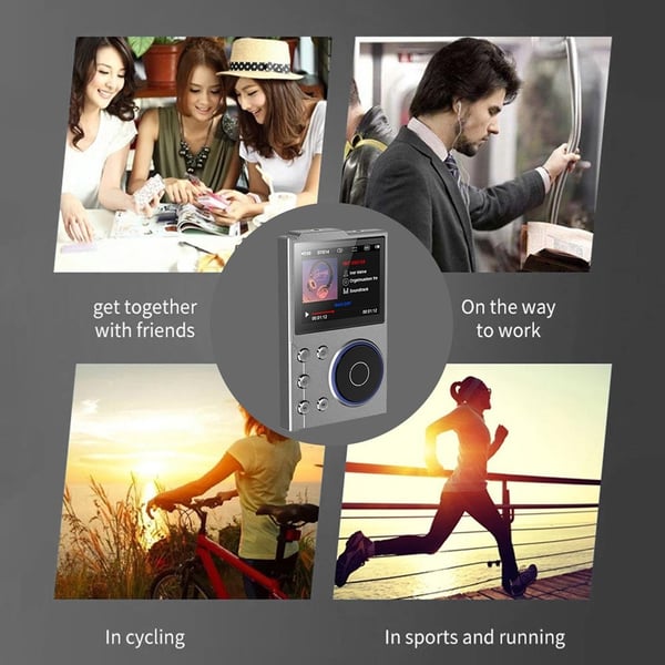 T10 2,4" skjerm HiFi musikkspiller stemmeopptaker Bluetooth FM-radio 16 GB lagringsplass
