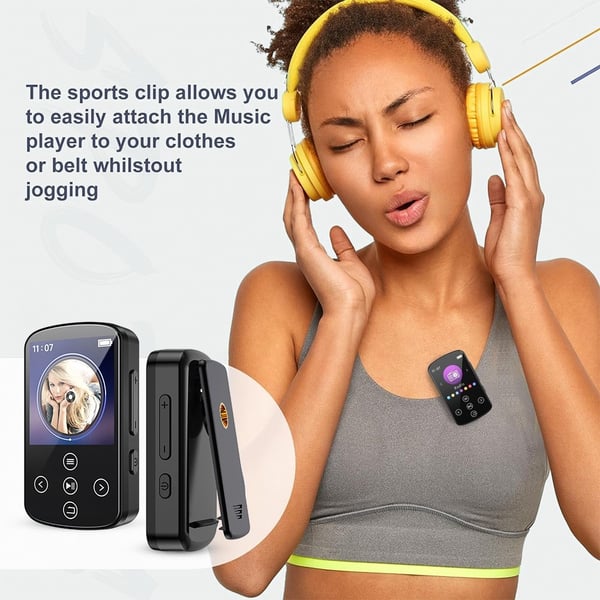 1,54" berøringsskjerm MP4-spiller Bluetooth FM-radio E-bokleser Stemmeopptaker + 64 GB