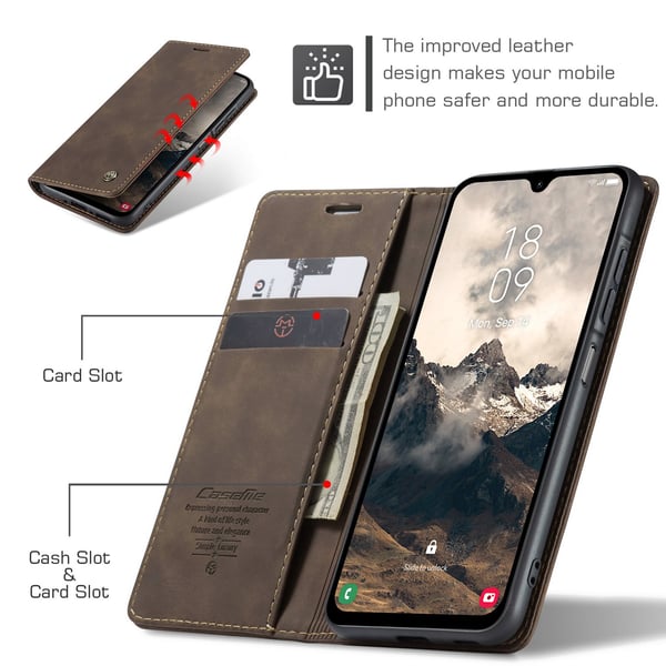 CASEME Lommebok-deksel Samsung Galaxy A17 5G - Coffee
